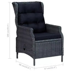 Ensemble de salle à manger vidaXL pour terrasse, en bois d’acacia massif gris foncé, taille moyenne