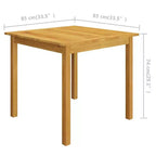 Ensemble de salle à manger vidaXL pour terrasse, en bois d’acacia massif gris foncé, taille moyenne