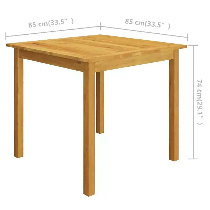 Ensemble de salle à manger vidaXL pour terrasse, en bois d’acacia massif gris foncé, taille moyenne