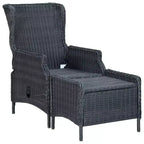 Ensemble de salle à manger vidaXL pour terrasse, en bois d’acacia massif gris foncé, taille moyenne