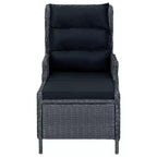 Ensemble de salle à manger vidaXL pour terrasse, en bois d’acacia massif gris foncé, taille moyenne