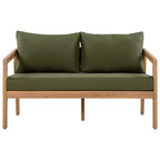Christopher Knight Home Sunny moderne 5-teilige Sitzgruppe aus Akazienholz mit rechteckigem Tisch mit Lamellenplatte und 7 Sitzplätzen