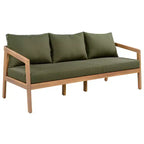 Christopher Knight Home Sunny moderne 5-teilige Sitzgruppe aus Akazienholz mit rechteckigem Tisch mit Lamellenplatte und 7 Sitzplätzen