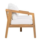 Christopher Knight Home Sunny moderne 5-teilige Sitzgruppe aus Akazienholz mit rechteckigem Tisch mit Lamellenplatte und 7 Sitzplätzen