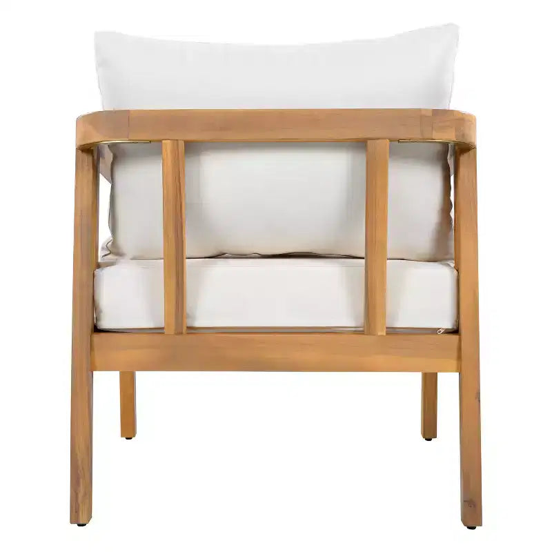 Christopher Knight Home Sunny moderne 5-teilige Sitzgruppe aus Akazienholz mit rechteckigem Tisch mit Lamellenplatte und 7 Sitzplätzen