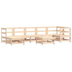 vidaXL Garden Lounge Set Beige, Natural Wood