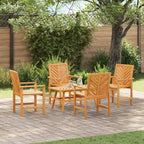 vidaXL Garten-Lounge-Set, 5-teilig, aus braunem massivem Akazienholz