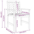 vidaXL Garten-Lounge-Set, 5-teilig, aus braunem massivem Akazienholz