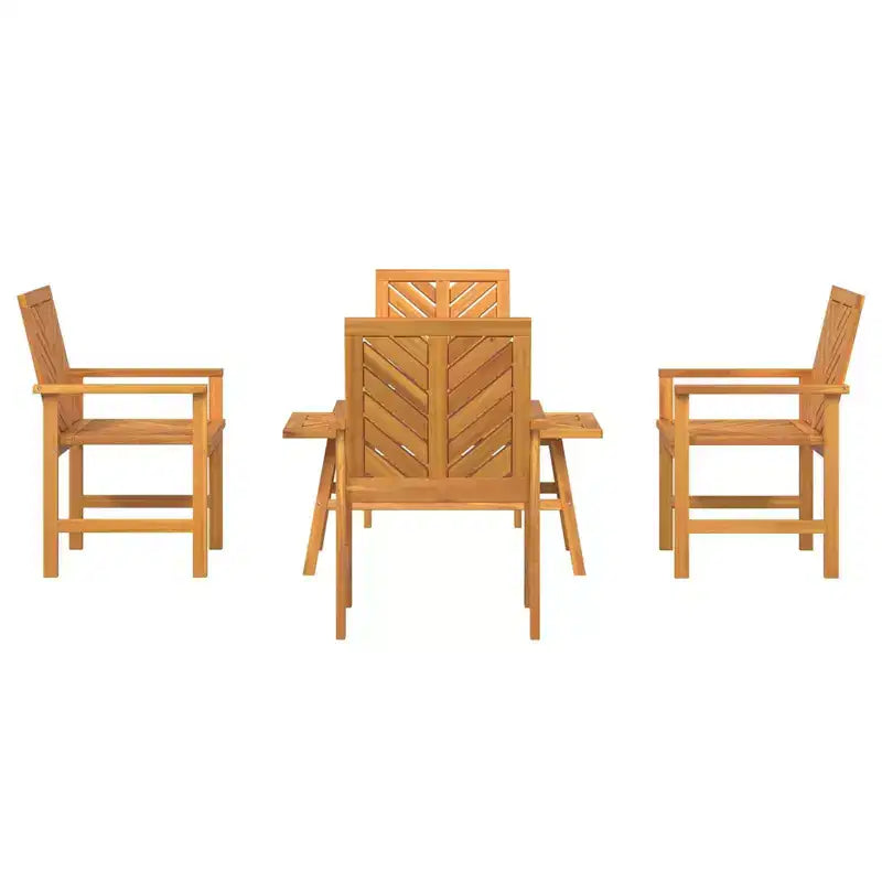 vidaXL Garten-Lounge-Set, 5-teilig, aus braunem massivem Akazienholz