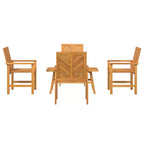 vidaXL Garten-Lounge-Set, 5-teilig, aus braunem massivem Akazienholz