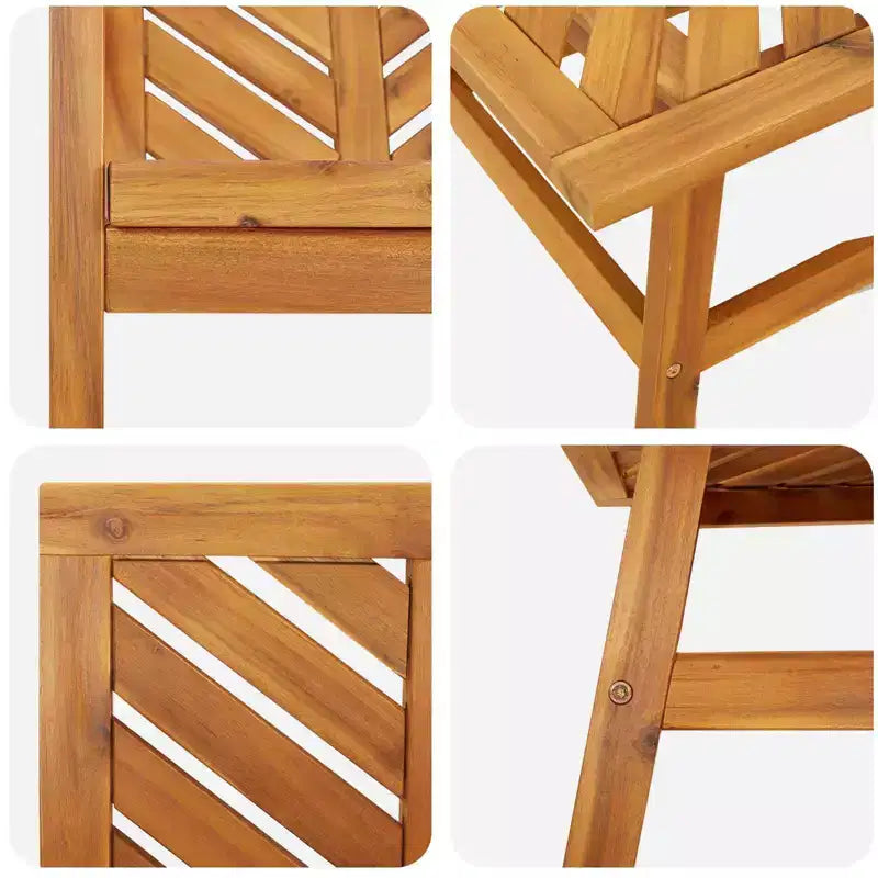 vidaXL Garten-Lounge-Set, 5-teilig, aus braunem massivem Akazienholz