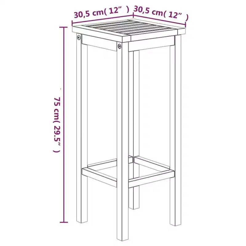 vidaXL Garden Bar Set Natural Wood Solid Acacia wood Large Durable