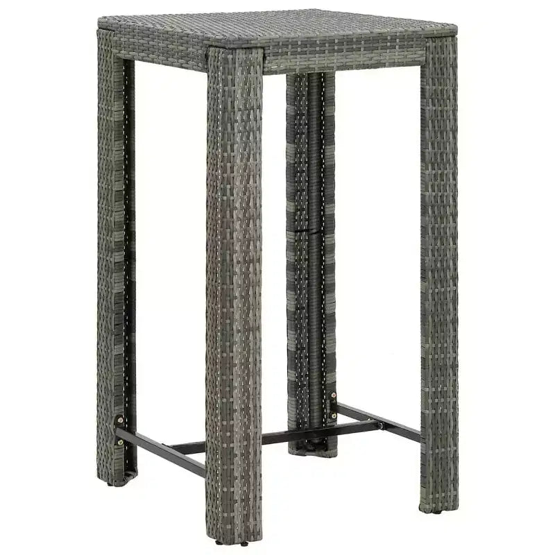 Ensemble de bar de jardin vidaXL en polyrotin, table de bar résistante de taille moyenne