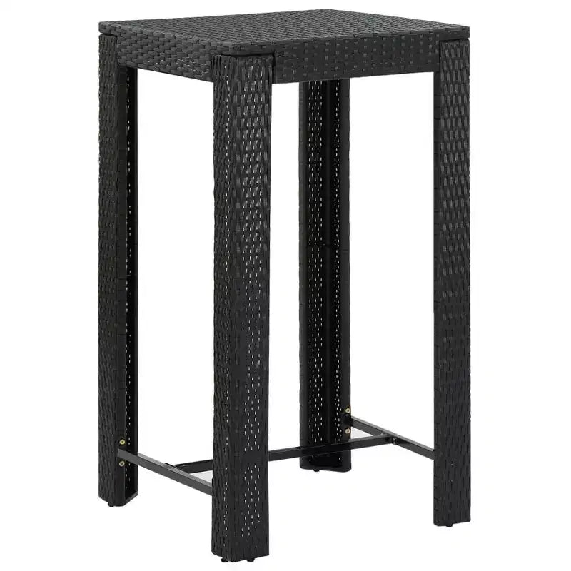 Ensemble de bar de jardin vidaXL en polyrotin, table de bar résistante de taille moyenne