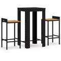 Ensemble de bar de jardin vidaXL en polyrotin, table de bar résistante de taille moyenne