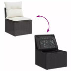 vidaXL Garden Sofa Set PE Rattan Large UV-resistant materials