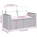 vidaXL Garden Sofa Set PE Rattan Large UV-resistant materials