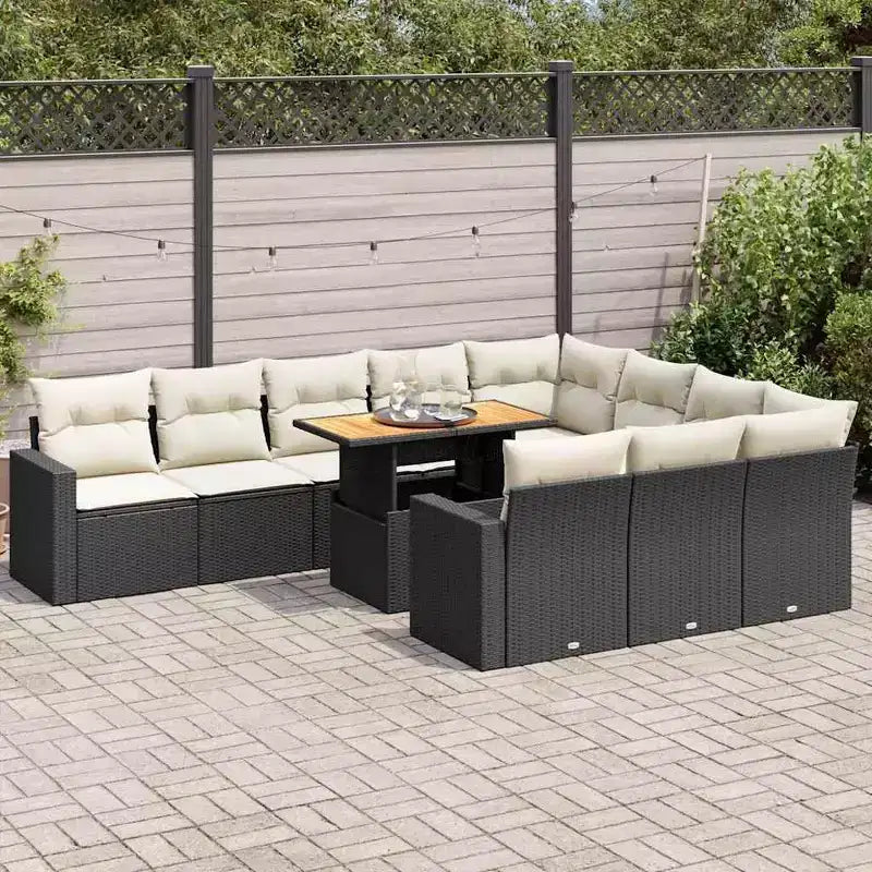 vidaXL Garden Sofa Set PE Rattan Large UV-resistant materials