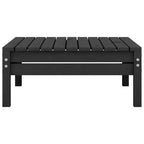 vidaXL Garden Lounge Set Black Solid pinewood Modular Garden Lounge Set
