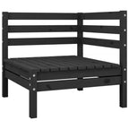 vidaXL Garden Lounge Set Black Solid pinewood Modular Garden Lounge Set