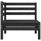 vidaXL Garden Lounge Set Black Solid pinewood Modular Garden Lounge Set
