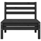vidaXL Garden Lounge Set Black Solid pinewood Modular Garden Lounge Set