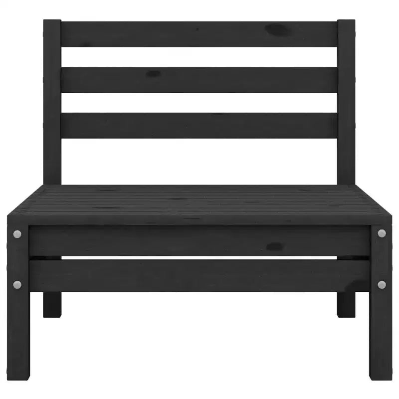 vidaXL Garden Lounge Set Black Solid pinewood Modular Garden Lounge Set