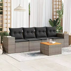 Set da divano da giardino vidaXL in rattan PE, 5 pezzi, modulare