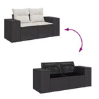 Set da divano da giardino vidaXL in rattan PE, 5 pezzi, modulare