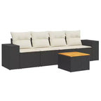Set da divano da giardino vidaXL in rattan PE, 5 pezzi, modulare