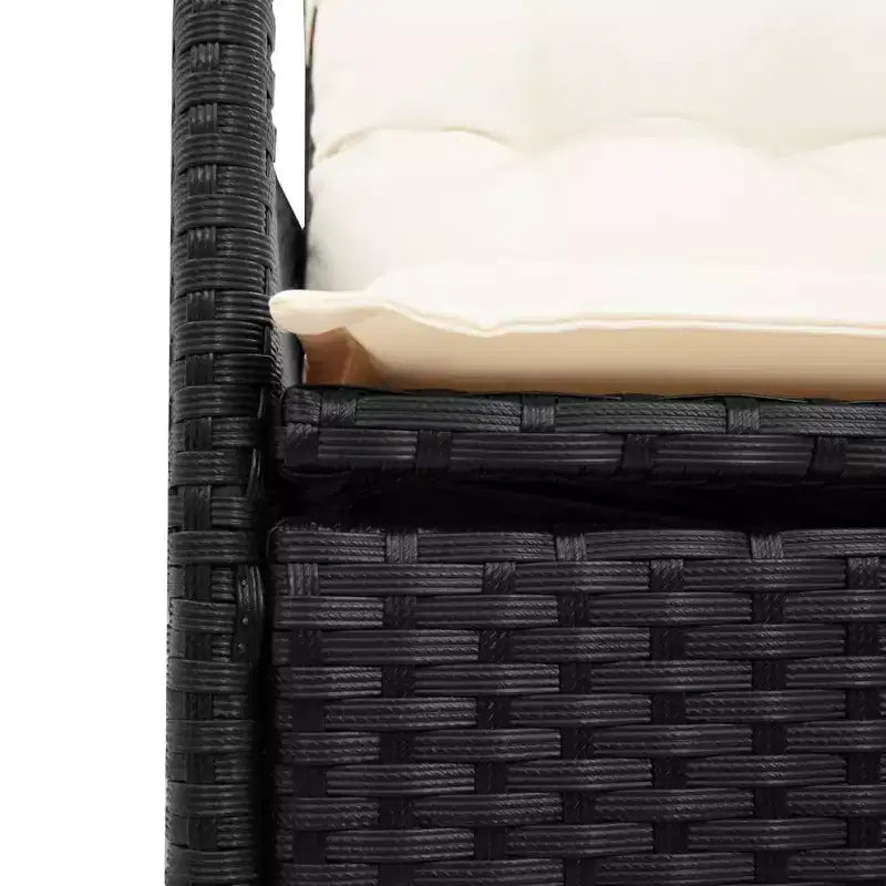 vidaXL Garden Dining Set Black, Cream White