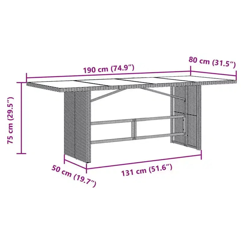 vidaXL Garden Dining Set Black, Cream White