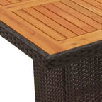 vidaXL Garden Dining Set Black PE rattan 10-seater Adjustable Armrests