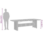 vidaXL Garden Dining Set Black PE rattan 10-seater Adjustable Armrests