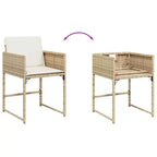 Ensemble de salle à manger de jardin vidaXL beige et marron