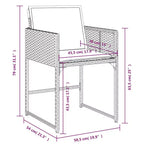 Ensemble de salle à manger de jardin vidaXL beige et marron