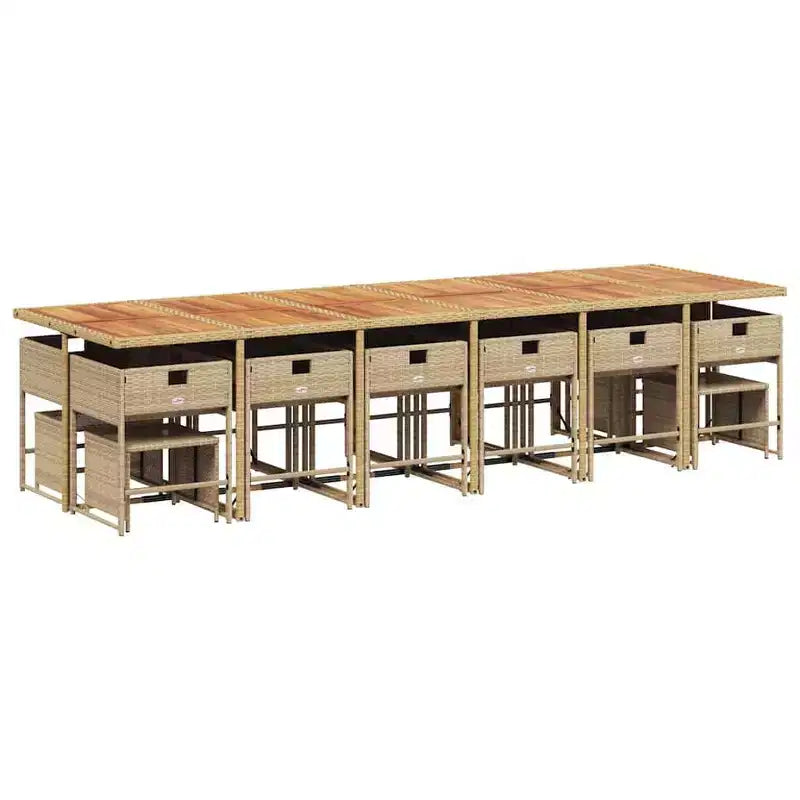 Ensemble de salle à manger de jardin vidaXL beige et marron