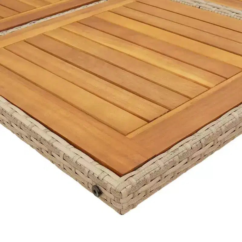 Ensemble de salle à manger de jardin vidaXL beige et marron