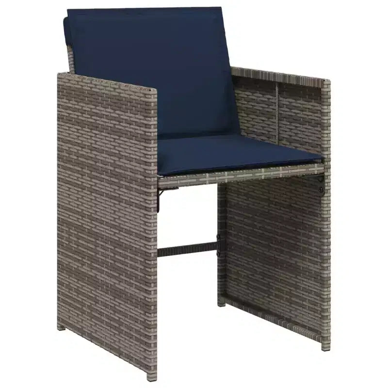 vidaXL Terrassen-Essgruppe, 16-teilig, grau