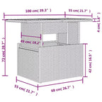 Ensemble de canapés de jardin vidaXL en polyrotin, 5 pièces, modulaire