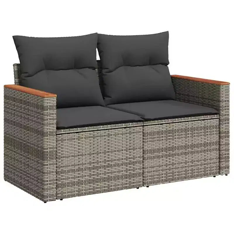 Ensemble de canapés de jardin vidaXL en polyrotin, 5 pièces, modulaire