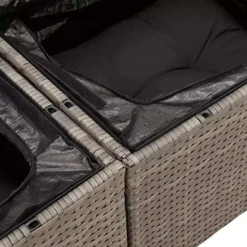 Ensemble de canapés de jardin vidaXL en polyrotin, 5 pièces, modulaire