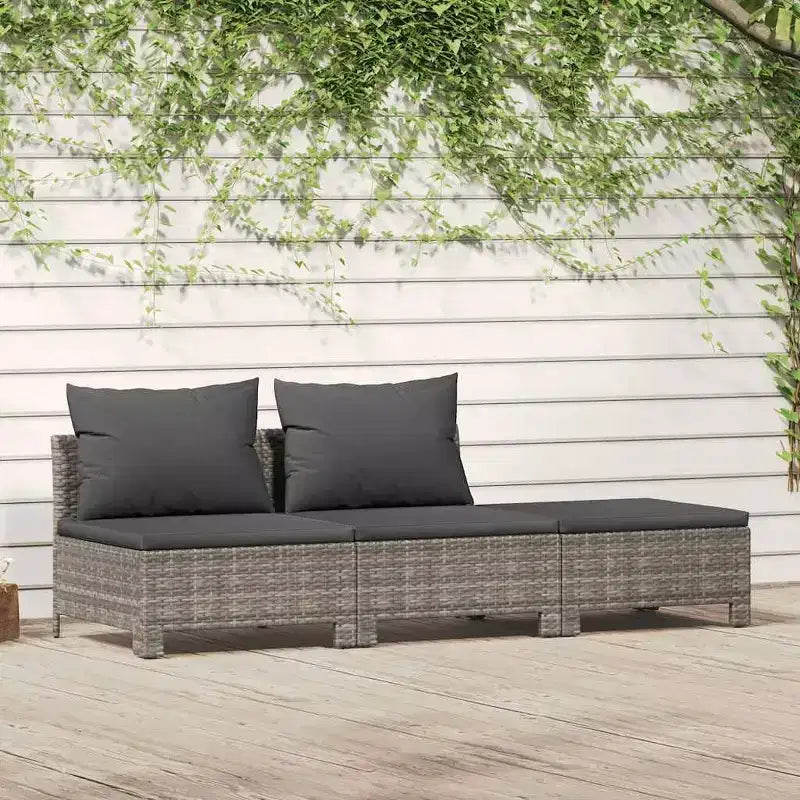 vidaXL Garten-Lounge-Set, grau und dunkelgrau