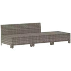 vidaXL Garten-Lounge-Set, grau und dunkelgrau