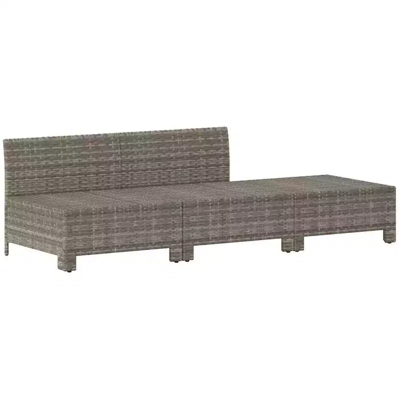 vidaXL Garten-Lounge-Set, grau und dunkelgrau