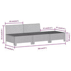 vidaXL Garten-Lounge-Set, grau und dunkelgrau