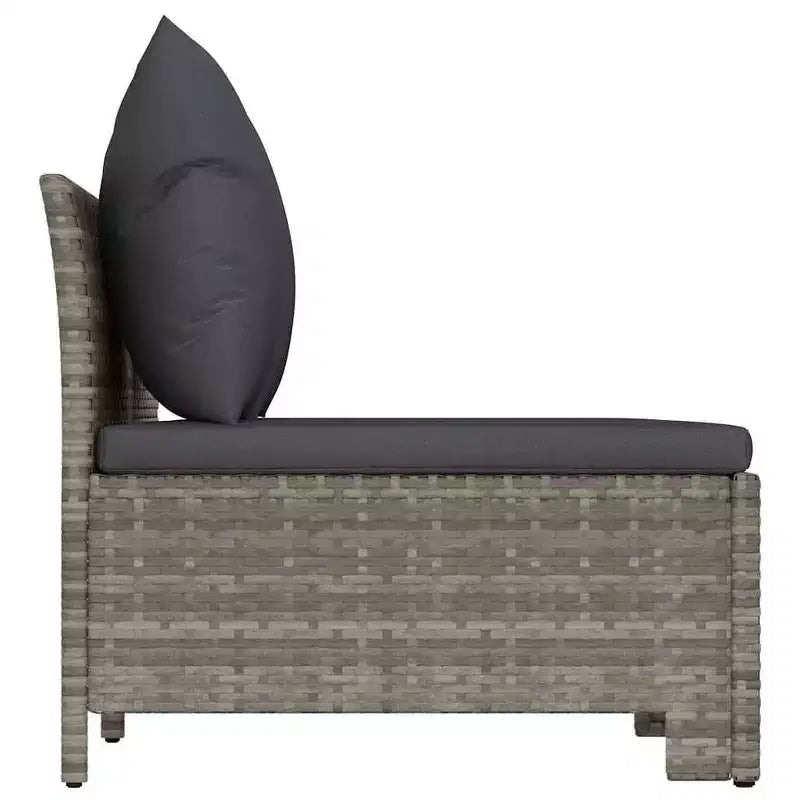 vidaXL Garten-Lounge-Set, grau und dunkelgrau