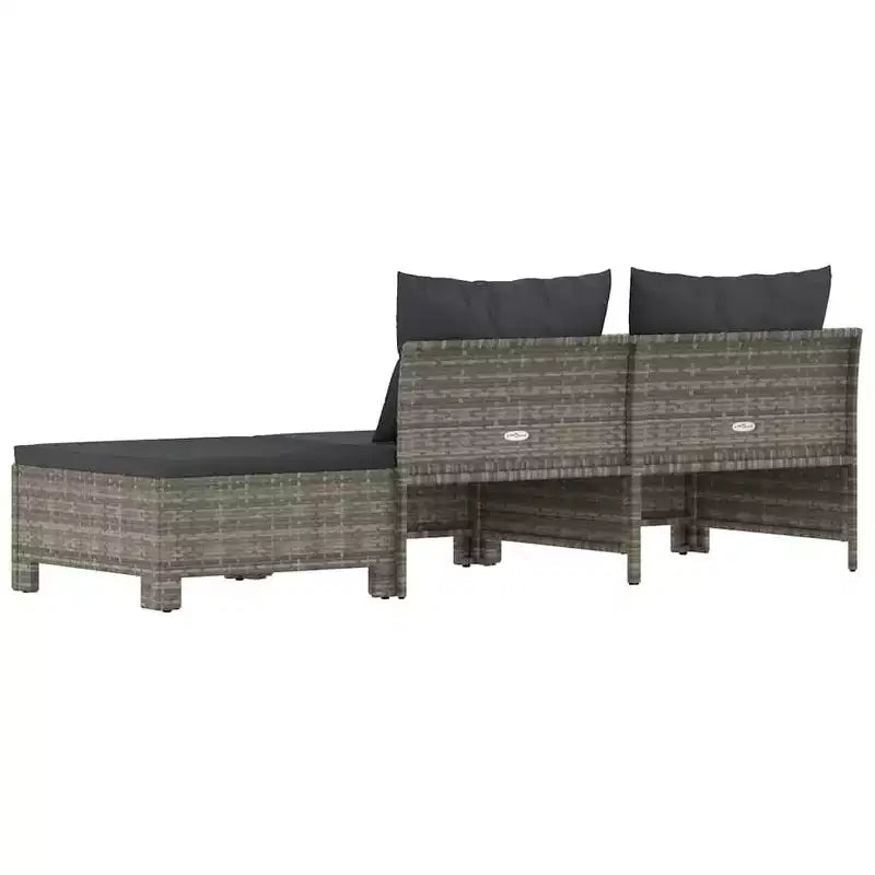 vidaXL Garten-Lounge-Set, grau und dunkelgrau