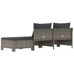 vidaXL Garten-Lounge-Set, grau und dunkelgrau