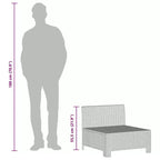 vidaXL Garten-Lounge-Set, grau und dunkelgrau